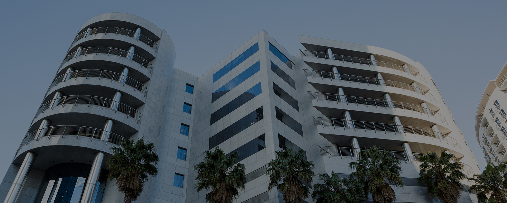 Office buildings in city with modern architecture